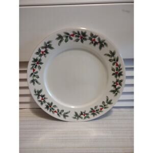 Formalities by Baum Bros Holly Collection 10 5/8" porcelain dinner plate